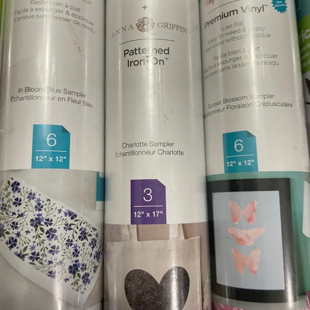 Cricut Siser HTV Vinyl Bundle Lot 9 Permanent Removable Floral Metallic‎ Craft